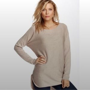 JOAN VASS USA Long Textured Sweater Tunic